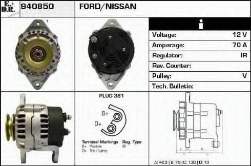 EDR 940850 - Генератор autospares.lv