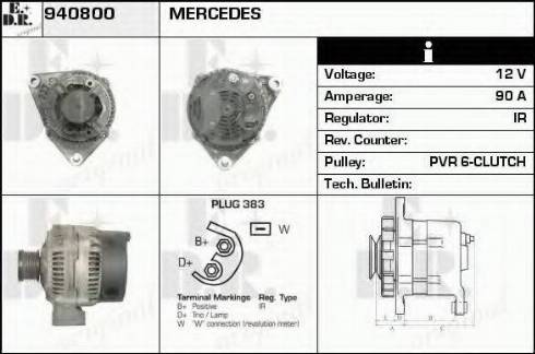 EDR 940800 - Генератор autospares.lv