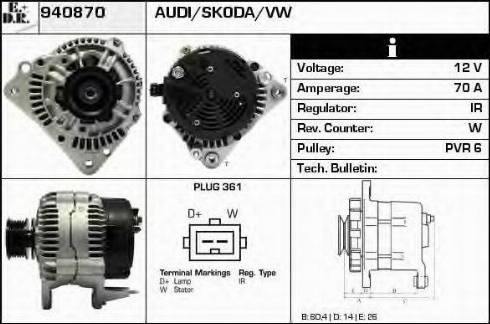 EDR 940870 - Генератор autospares.lv