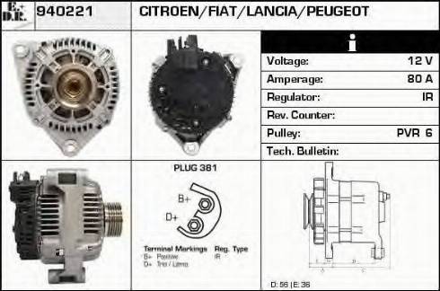 EDR 940221 - Генератор autospares.lv