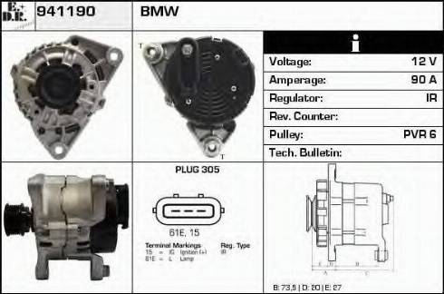 EDR 941190 - Генератор autospares.lv