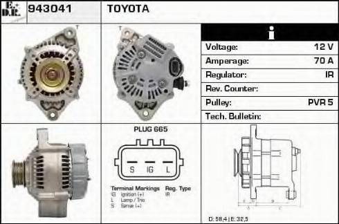 EDR 943041 - Генератор autospares.lv