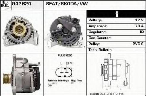 EDR 942620 - Генератор autospares.lv