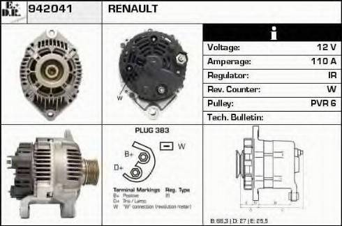 EDR 942041 - Генератор autospares.lv