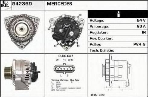 EDR 942360 - Генератор autospares.lv