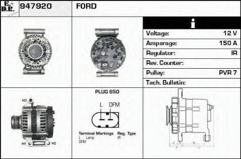 EDR 947920 - Генератор autospares.lv