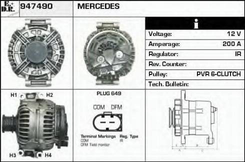 EDR 947490 - Генератор autospares.lv