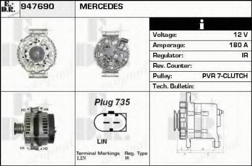 EDR 947690 - Генератор autospares.lv