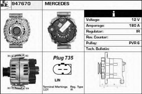 EDR 947670 - Генератор autospares.lv