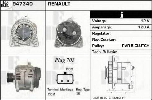 EDR 947340 - Генератор autospares.lv