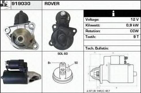 EDR 919030 - Стартер autospares.lv