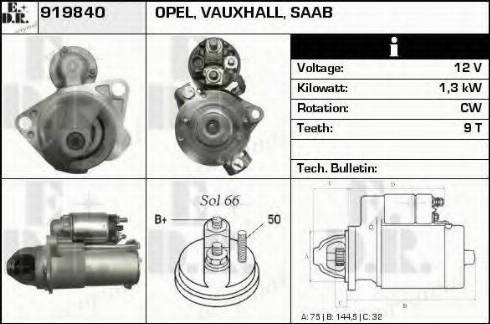 EDR 919840 - Стартер autospares.lv