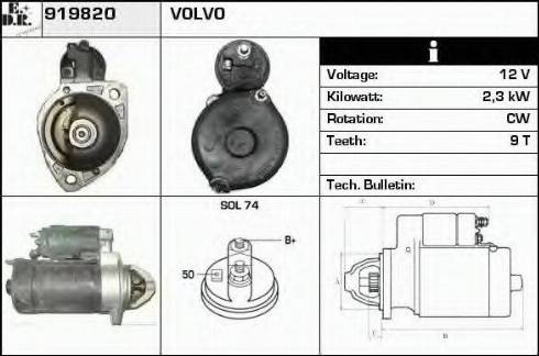 EDR 919820 - Стартер autospares.lv