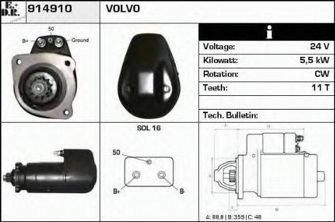 EDR 914910 - Стартер autospares.lv