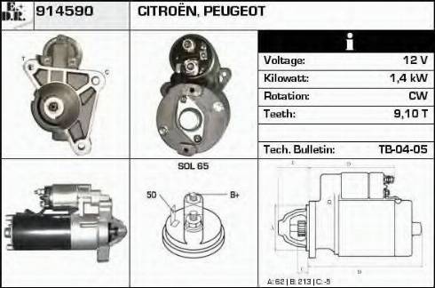 EDR 914590 - Стартер autospares.lv