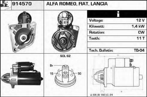 EDR 914570 - Стартер autospares.lv