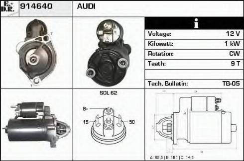 EDR 914640 - Стартер autospares.lv