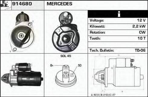 EDR 914680 - Стартер autospares.lv