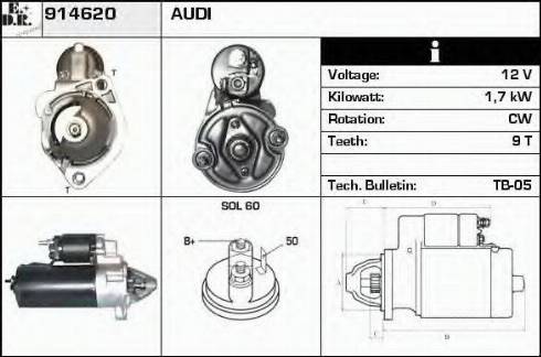 EDR 914620 - Стартер autospares.lv