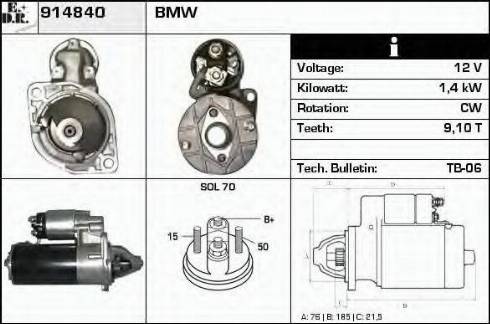 EDR 914840 - Стартер autospares.lv