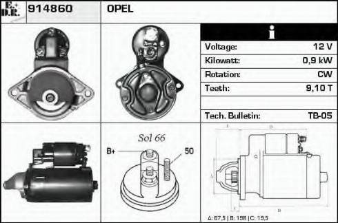 EDR 914860 - Стартер autospares.lv