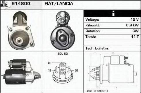 EDR 914800 - Стартер autospares.lv