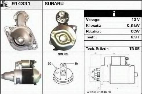 EDR 914331 - Стартер autospares.lv