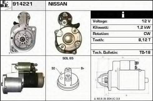 EDR 914221 - Стартер autospares.lv