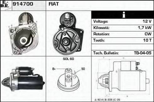 EDR 914700 - Стартер autospares.lv