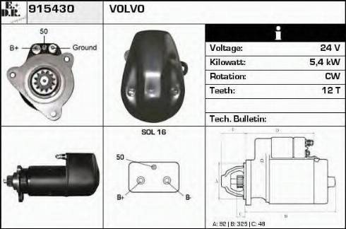 EDR 915430 - Стартер autospares.lv