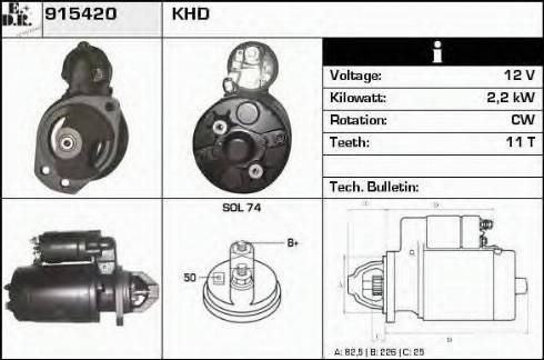 EDR 915420 - Стартер autospares.lv