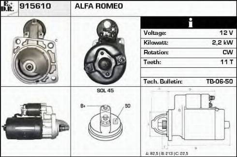 EDR 9156.10 - Стартер autospares.lv