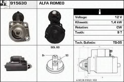 EDR 915630 - Стартер autospares.lv