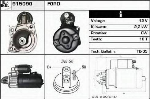 EDR 915090 - Стартер autospares.lv