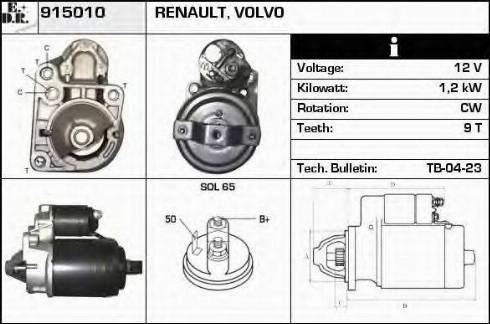 EDR 915010 - Стартер autospares.lv