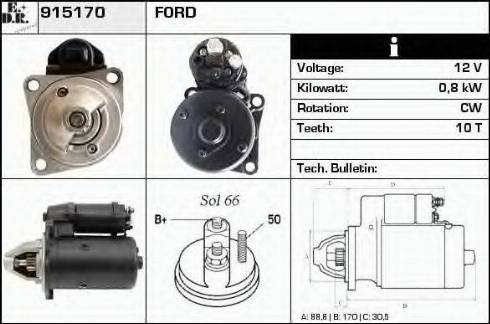 EDR 915170 - Стартер autospares.lv