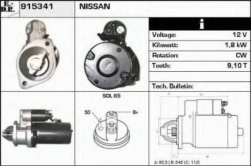 EDR 915341 - Стартер autospares.lv