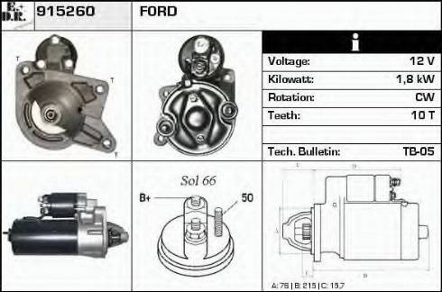 EDR 915260 - Стартер autospares.lv