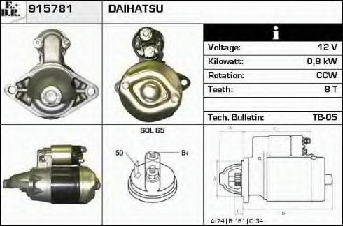 EDR 915781 - Стартер autospares.lv