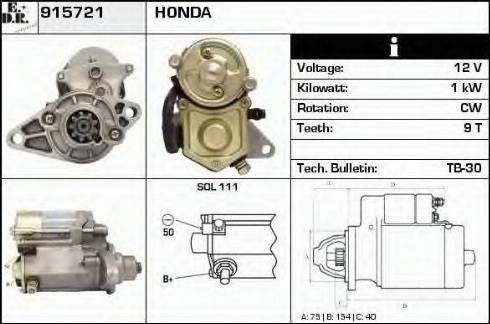 EDR 915721 - Стартер autospares.lv