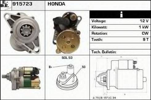 EDR 915723 - Стартер autospares.lv