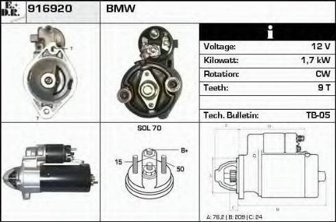 EDR 916920 - Стартер autospares.lv