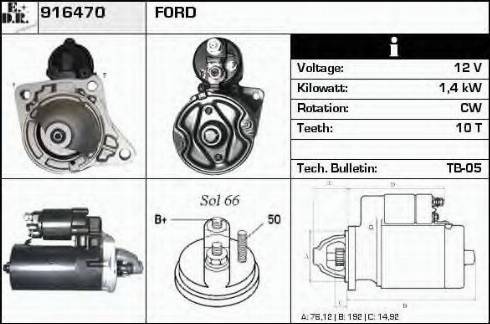 EDR 916470 - Стартер autospares.lv