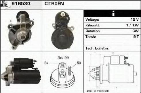 EDR 916530 - Стартер autospares.lv