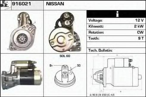 EDR 916021 - Стартер autospares.lv