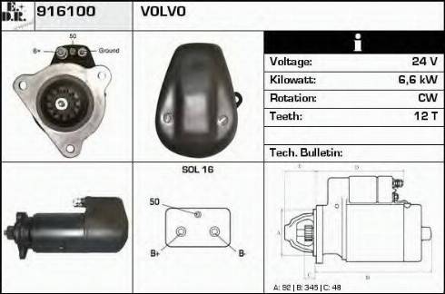 EDR 916100 - Стартер autospares.lv