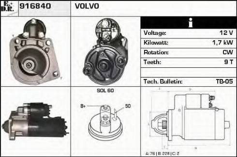 EDR 916840 - Стартер autospares.lv