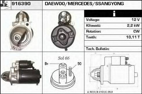 EDR 916390 - Стартер autospares.lv