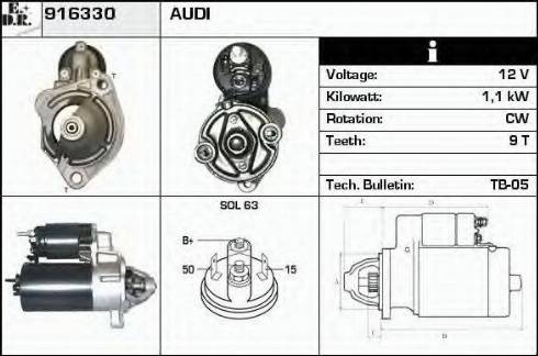 EDR 916330 - Стартер autospares.lv