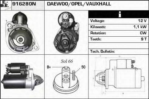 EDR 916280N - Стартер autospares.lv